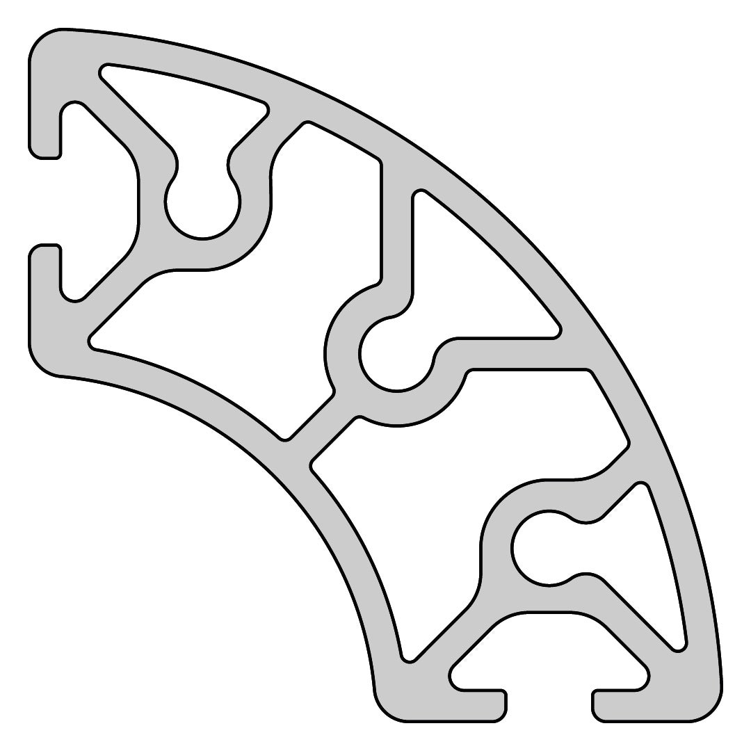 RP1440 aluminium profile 8 40x90 Light