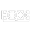 RP1050 aluminium profile 8 120x40 Normal