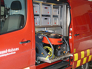 Telescopic rail aluminium profiles fire engine 