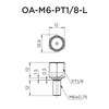 Straight Adapter OA-M6-PT1/8-L