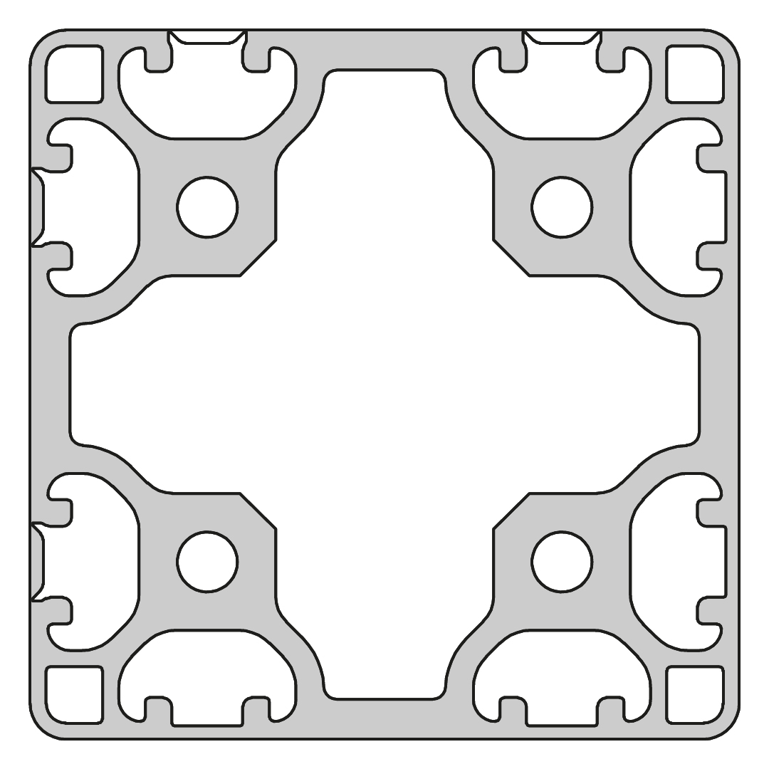 RP1195 aluminium profile 8 80x80 Light