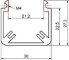 Wiring duct 30x30 SP1250N