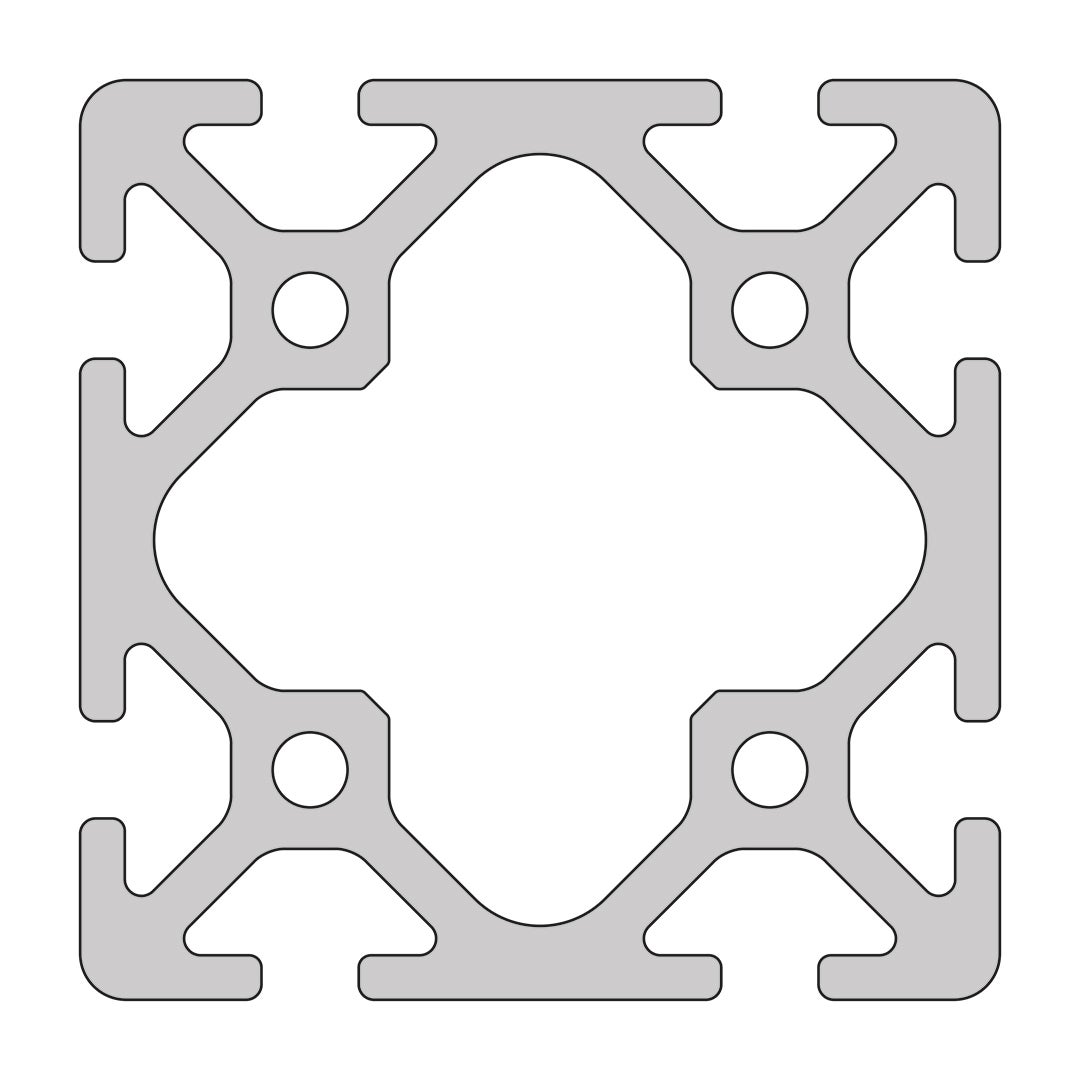 RP3040 aluminium profile 6 60x60 Normal