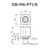 L-type Adapter OB-M6-PT1/8