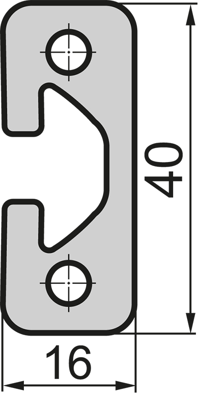 Aluminium profile 16x40