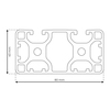 RP1361 aluminium profile 8  80x40 Light 