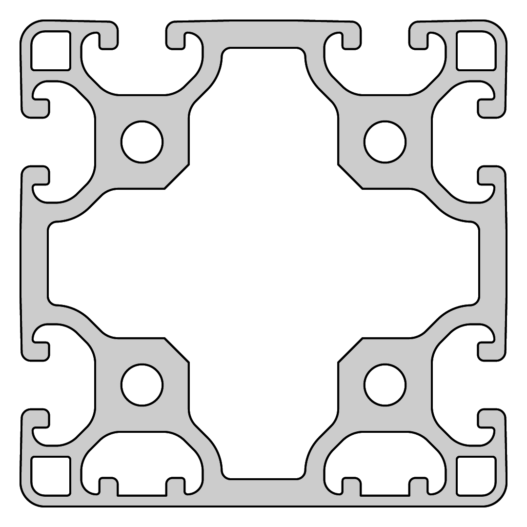 RP1185 aluminium profile 8 80x80 Light