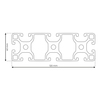 RP1155 aluminium profile 8 120x40 Light
