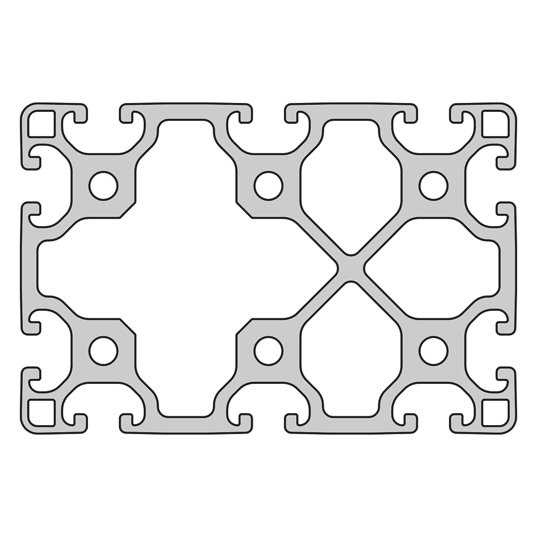 RP1190 aluminium profile 8 120x80 Light