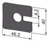 Central Fastener 40 120° plastic corner