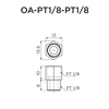 Straight Adapter OA-PT1/8-PT1/8