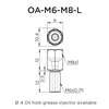 Straight Adapter OA-M6-M8-L