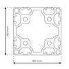 RP1195 aluminium profile 8 80x80 Light