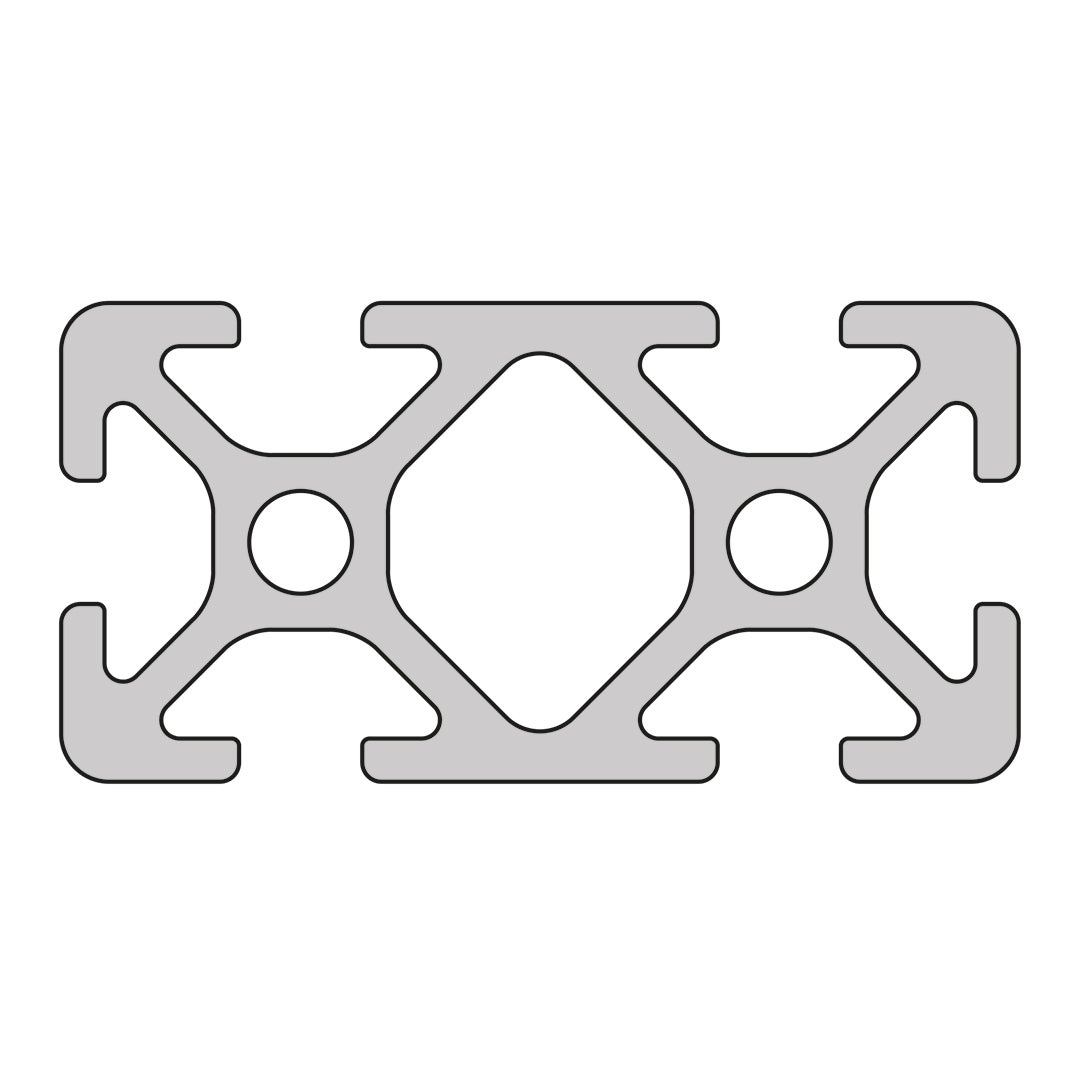 RP4040 aluminium profile 5 20x40 Normal