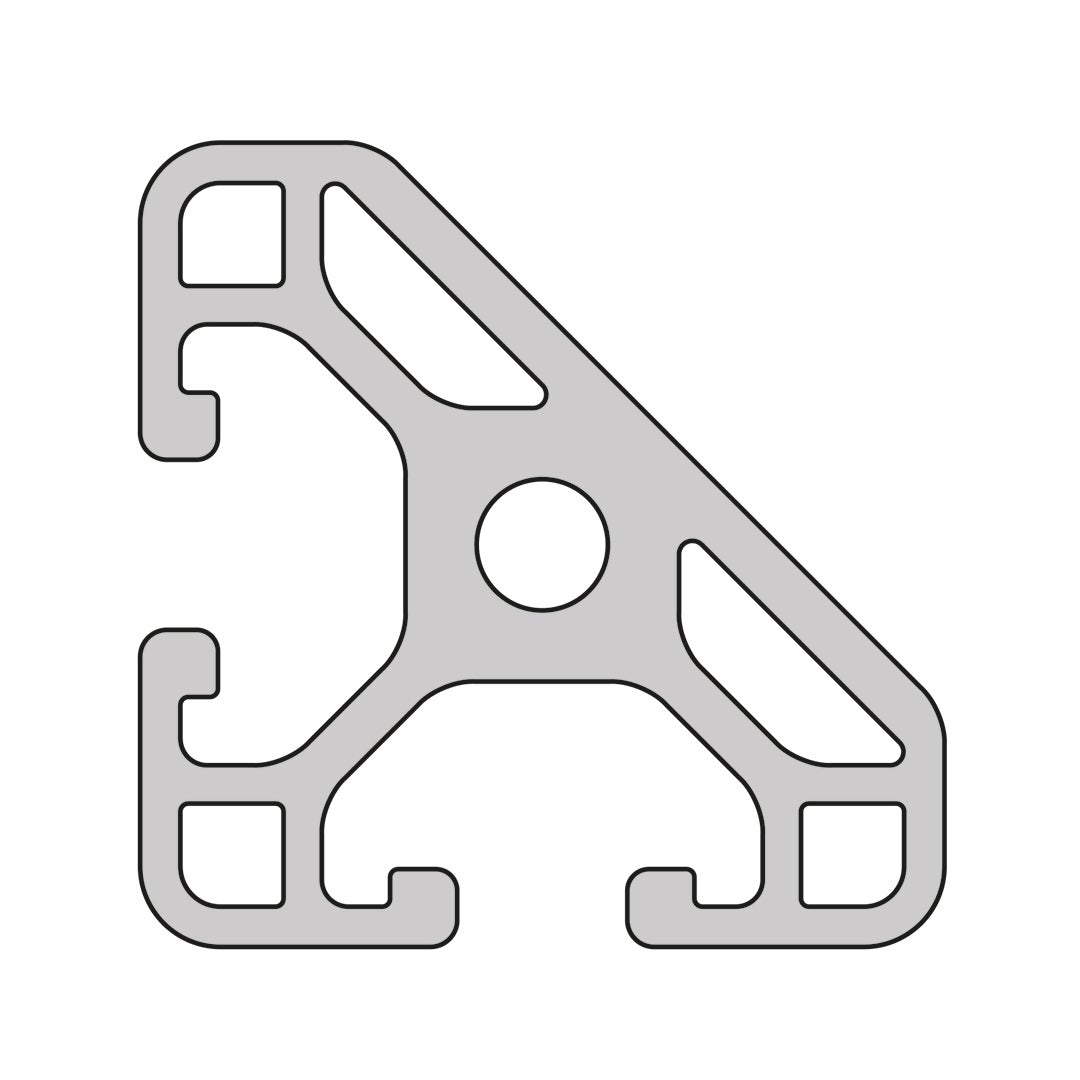 RP3150 aluminium profile 6 30x30 Light 45°