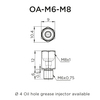 Straight Adapter OA-M6-M8