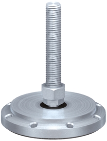 Adjustable Foot Ø 136 with anti-vibration pad and fixing holes 