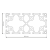 RP1200 aluminium profile 8 160x80 Light