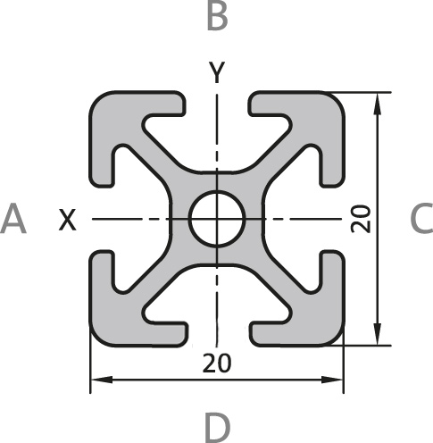 Aluminium Profile 20x20