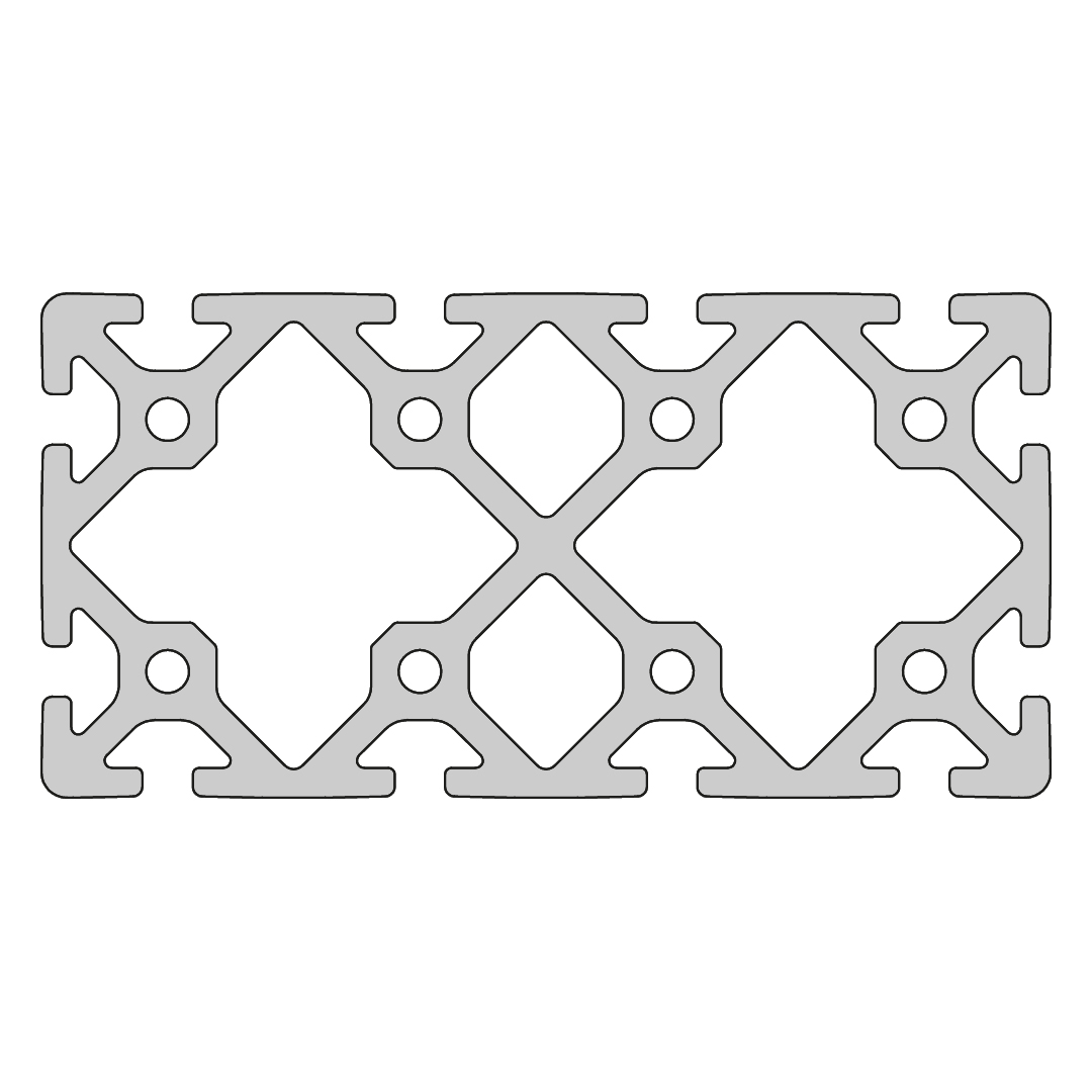 RP1090 aluminium profile 8 160x80 Normal