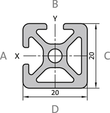 Aluminium Profile 20x20