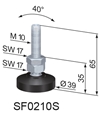 Adjustable Feet Ø 39 for aluminium profile system