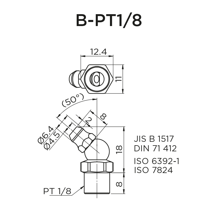 Standard Grease Nipple HRC ARC ERC Rollco standard-grease-nipple-hrc-arc-erc-rollco