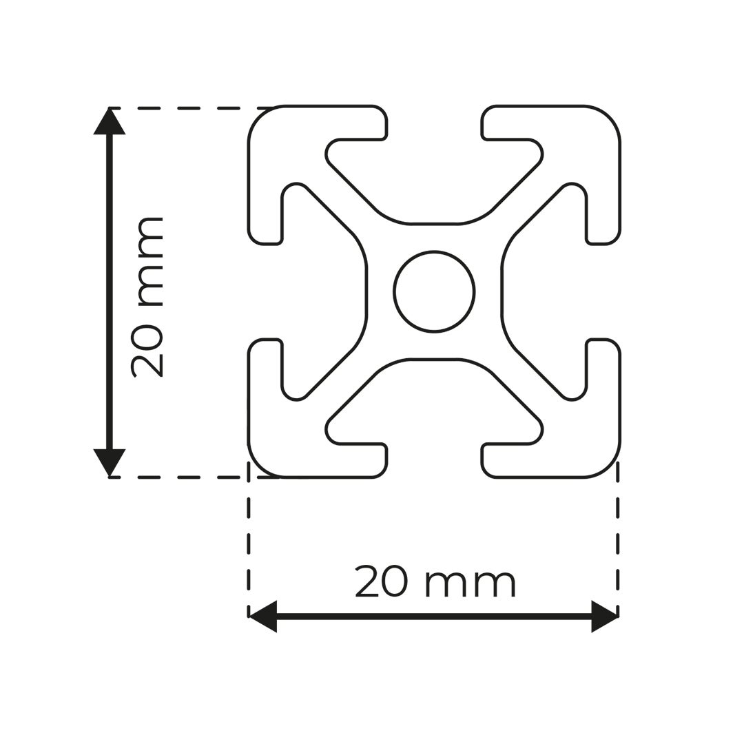 RP4030 aluminium profile 5 20x20 Normal