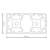 RP1385 aluminium profile 8 80x40 Light