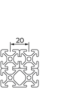 Rollco Aluminium Profiles System 20 slot 5