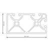 RP1365 aluminium profile 8 80x40 Ultralight